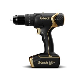 Gtech Combi Drill - Cordless Power Drill for DIY Projects, Home Tool Kit, and More - Includes Cordless Drill, Universal 20V Battery and Charger, and 9-Piece Combo Bit Tool Set