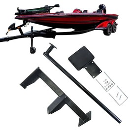 COOL STAR Boat Trailer Steps with Handle 500lbs Capacity Universal 3 Steps Heavy Duty Steel Compatible with Most Pontoon, Bass Boats, Hunting Compatible with 3'' and 4'' Tall Trailers