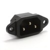 kenable IEC 10A C14 3 Pin Chassis Panel Mount Plug