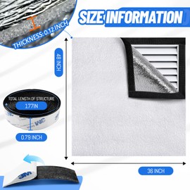 EcoBrisa EcoBrisa Attic Fan Cover 36 * 48" Whole House Ceiling Insulation Shutter Seal Cover Self Adhesive Reusable Attic Armour Attic Fan Cover Window Insulation for Winter