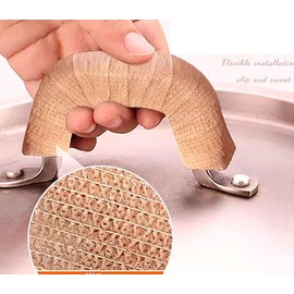 Anti Scalding Tape, 10 Rolls 13 FT x 1 Inch Black Flannelette Pot Handle Anti Scalding and Anti Slip for All Handles (Brown)