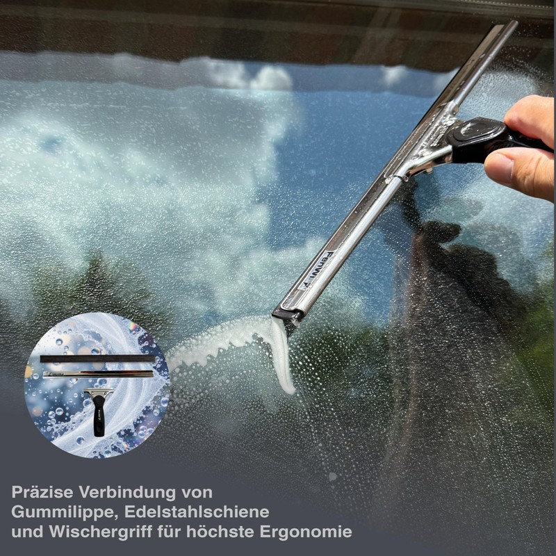 FenWi Window Squeegee with Rubber Lip 35 cm Wide /