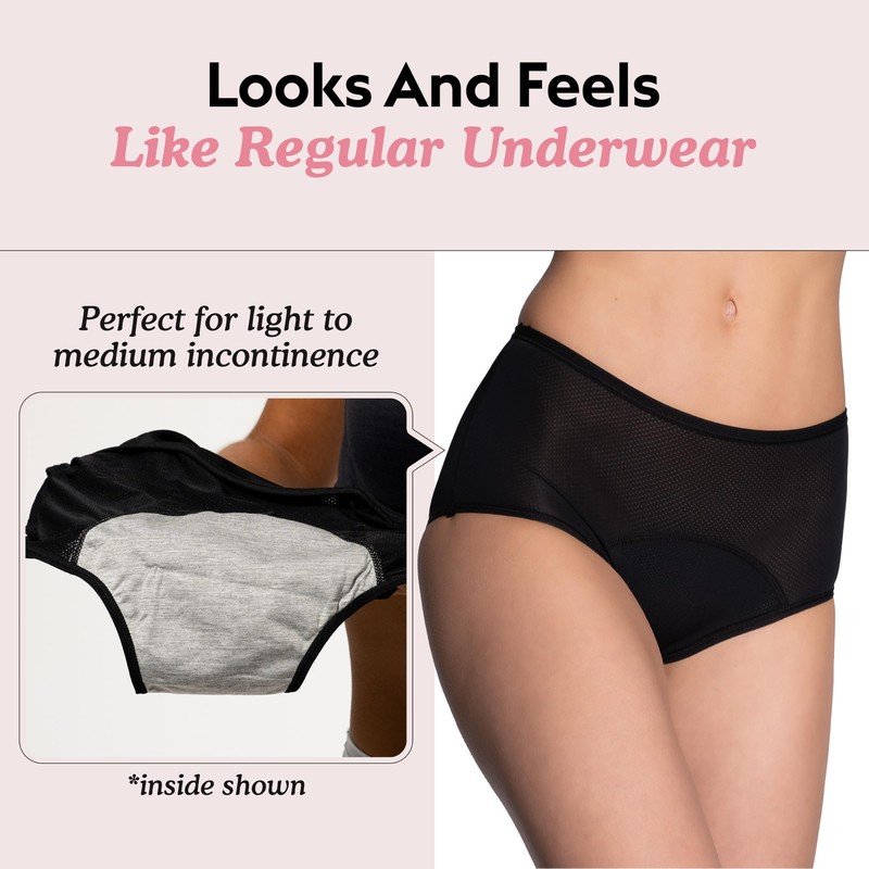 Everdries Washable & Reusable Incontinence Underwear for Women Over 60