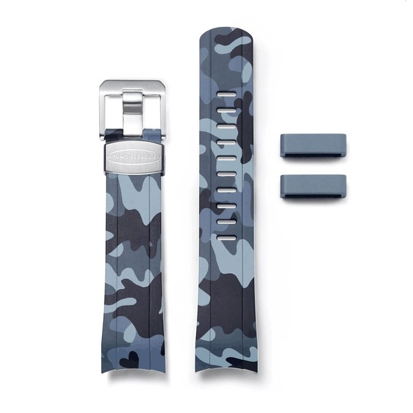 Crafter Blue CB10/CB10-F Curved End Watch Band Soft Rubber Strap