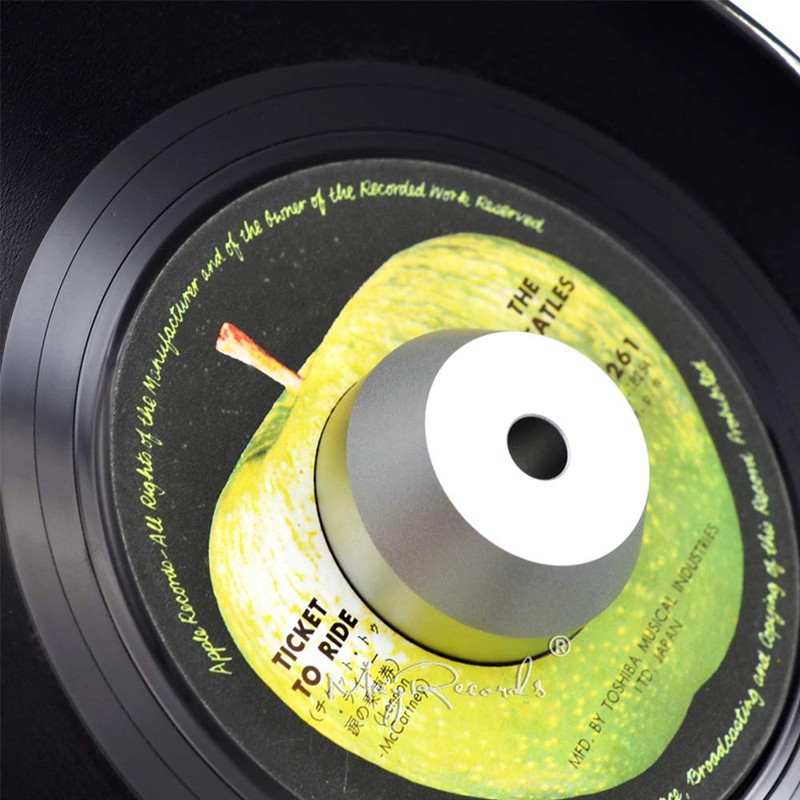 MayRecords 7" EP Record Adapter Accessory 45 Rotation 51g (Silver)