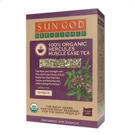 Sun God Medicinals Organic Hercules Herbal Tea - Muscle Support - 2 oz Loose Leaf (20-24 servings)