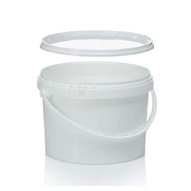 NEW 5 x 2.5 L, Ltr, Litre Plastic Buckets with Lids