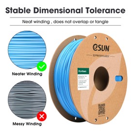 eSUN PLA Basic Filament 1.75mm, 3D Printer Filament High Speed PLA for Fast Printing, 1KG Spool (2.2 LBS) 3D Printing Filament for High Speed 3D Printers, Light Blue