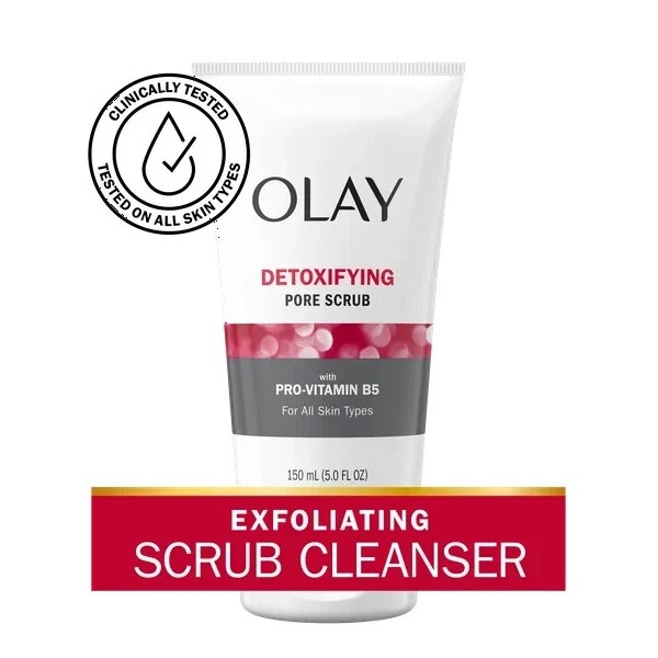 Olay Face Wash, Regenerist Detoxifying Pore Scrub Facial Cleanser, Face