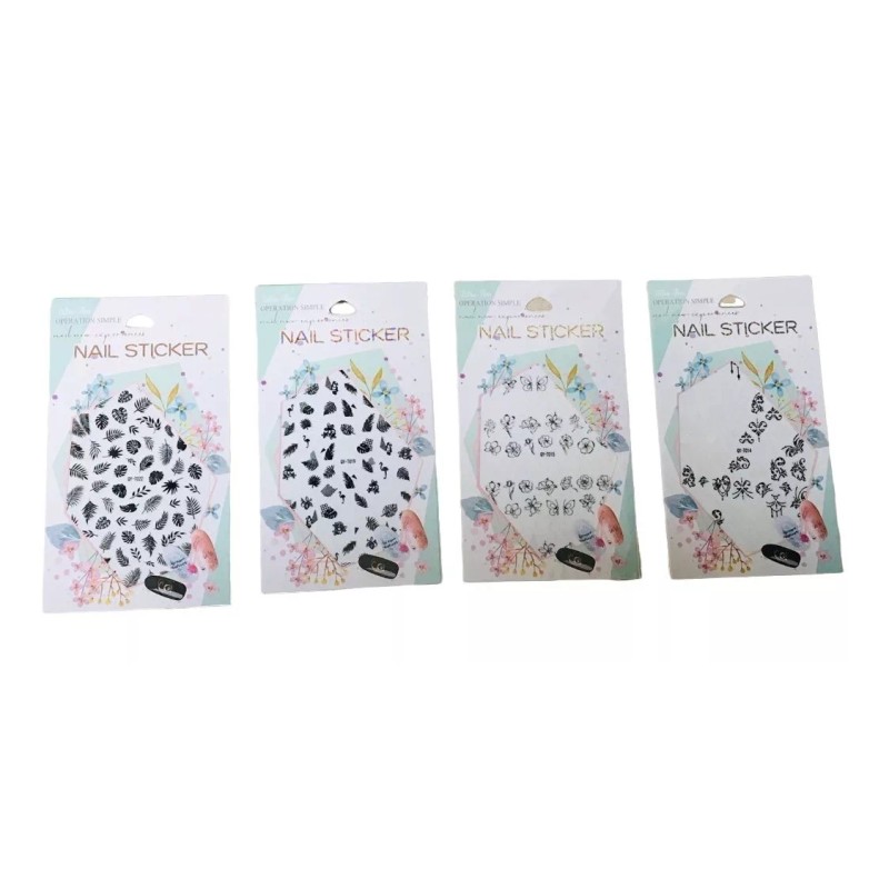 Nails stickers +1000 Stickers Para Uñas Nail Sticker Paquete 12