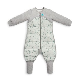 Love To Dream Quilted Cotton Sleep Suit with Legs, 6-12 Months, Ideal for 16-20°C, Long Sleeve Baby Sleep Suit, Super Soft, Temperature Regulating Toddler Sleeping Bag, Wearable Blanket, Olive