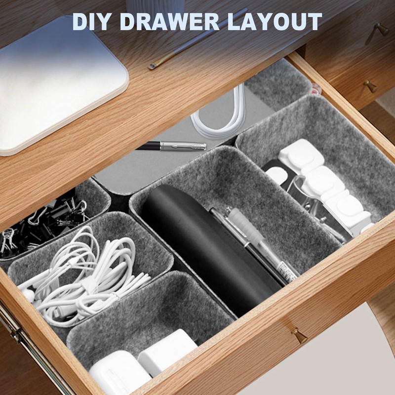 Criveple Felt Drawer Organiser, Felt Drawer Organiser System, Dressing Table