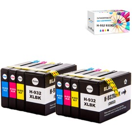 932XL 933XL Ink Cartridge Replacement for HP 932 933 XL Ink Use with HP Officejet 6600 6700 6100 7110 7610 7612 Printers (2BK, 2C, 2M, 2Y)