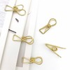 50PCS Small Gold Paper Clips, Multi-Purpose Metal Wire Hollow Invoice