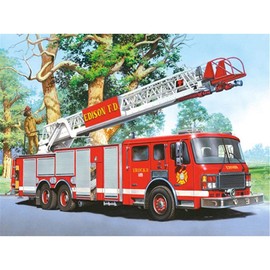 YSCOLOR Diamond Painting Diamond Embroidery Fire Brigade Truck Full Round Drill Diamond Mosaic Painting Decoration 30 x 40 cm