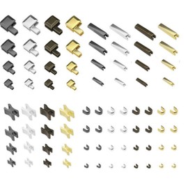 DACUAN 16 Sets Metal Zipper Latch Slider Zipper Stops Retainer Insertion Pins Zipper Stopper Repair Kit for Coats Jacket Repair and Replacement (4 Sizes: #3, 5, 8, 10)