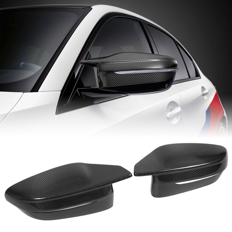 Carbon Fiber Side Door Mirror Covers Rearview Mirror Caps for