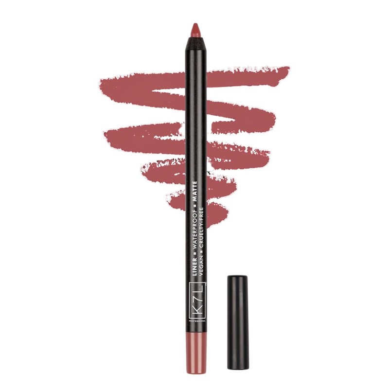 K7L Dark Pink Lipliner (Vegan) - Waterproof, Smudge-Proof, Precise Cosmetics