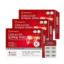 Daewoong Life Science Liver Health, Eye Health, Milk Thistle Lutein Biotin Energy Generation, 60 Tablets, 3 Pieces / 대웅생명과학 간건강 눈건강엔 밀크씨슬 루테인 비오틴 에너지생성, 60정, 3개