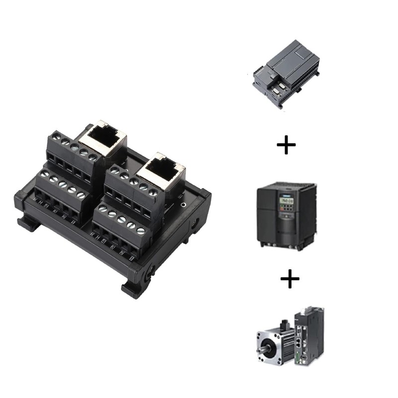 Harrisen RJ45 8P8C DIN Interconnect Mount Ethernet Connector Distribution Breakout