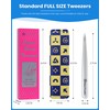 Expert Slant Tip Tweezers with Leather Case, GlamTweeler Sharp &