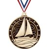 Crown Awards Gold Sailboat Medals - 2" 3D Sailing Award