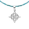 ENTREPLATA Necklace Natural Stone with Pendant 925 Sterling Silver Women