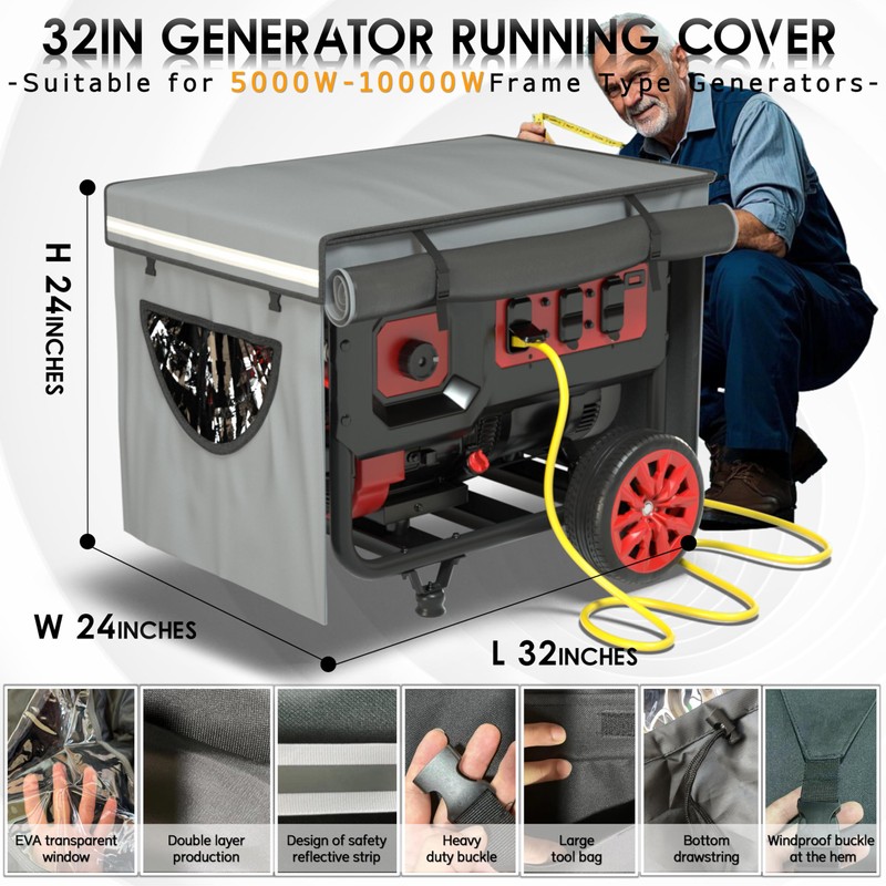 GEHENG Generator Covers, Generator Covers While Running, Top Can Be