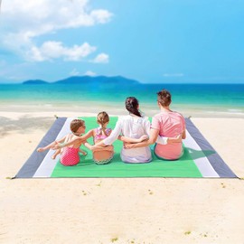 Sand Free Beach Blanket,Picnic Blanket Extra Large Waterproof Beach Mat-Lightweight Quick Drying Heat Resistant Outdoor Picnic mat for Travel, Camping, Hiking and Music Festivals (Green)
