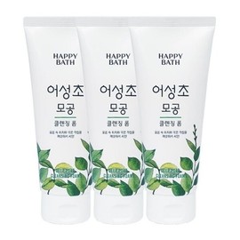 Happy Bath Happy Bath Happy Bath Houttuynia cordata Pore Cleansing Foam 200g x3 / 해피바스 해피바스 해피바스 어성초 모공 클렌징폼 200g x3