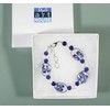 Style ARThouse Tulip Time Dutch Blue Delft Porcelain Bracelet, Adjustable