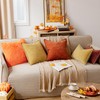ANRODUO Pack of 2 Rust Chenille Throw Pillow Covers 18x18