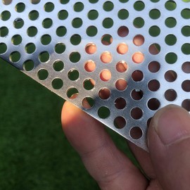 Aluminum Perforated Metal Sheets 16 Gauge 15.7 inch by 7.8 inch Expanded Metal Mesh Aluminum Opening 1/5" 0.2 inch (About 5 mm) Perforated Steel Sheet Mesh Screen Decorative