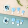 Press on Toenails, Spring Summer Black Leaf Pop Color Blue
