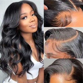 Draworld 24 Inch 13x4 Lace Front Wigs Human Hair Body Wave Lace Front Wigs Pre Plucked 200% Density Glueless Wigs Human Hair Wig For Women