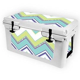 MightySkins (Cooler Not Included) Skin Compatible with RTIC 45 Cooler (2017 Model) - Pastel Chevron | Protective, Durable, and Unique Vinyl Decal wrap Cover | Easy to Apply | Made in The USA