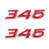 2Pcs 345 Emblems 3D Nameplate Premium Car Badge Decal Replatement