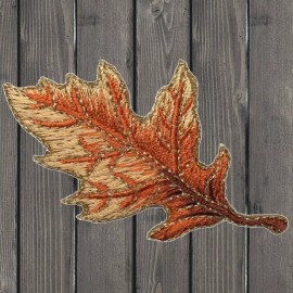 Paddys Patches Autumn Fall Leaf Embroidered Patch — Iron On