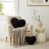 Yhoelata Heart Cushion, Black Heart-Shaped Cushion, Cuddly Cushion, Love Decorative
