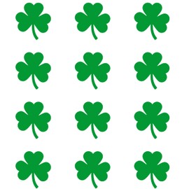 12 MINI 1 Inch Shamrock Iron On Transfers – Small 1x1 Heat Press Decals for St Patrick’s Day Shirts, Bows & DIY Crafts, USA Made