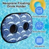 Desing Wish 2 Slots Floating Drink Holder for Pool Neoprene