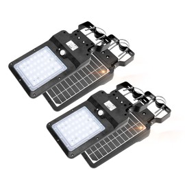 Wagan EL8588 1000 Lumen Integrated Solar Street Lamp Security Flood Light Motion Sensor Waterproof Weatherproof Dusk to Dawn Solar LED Light Lamp for Outdoor Garden Yard Path Parking Lot (4 Pack)