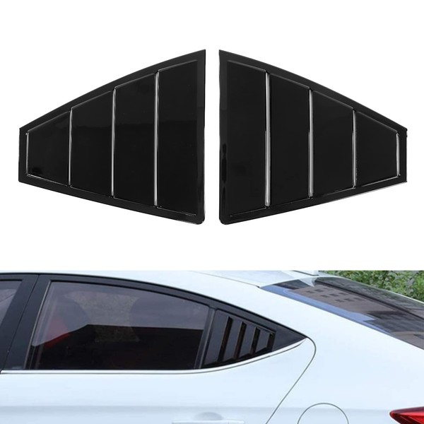 Side Window Louver, Black Dustproof Rear Window Shutter Replacement for