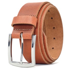 Ashford Ridge Made in England 40mm Full Grain Leather Belt with Classic Buckle - Tan XL