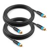 BlueRigger RCA Audio Subwoofer Cable (8FT/2pack, Dual Shielded, Gold Plated