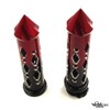 SMT- Black Red Cruiser Motorcycle 7/8" Inch Spike Hand Grips