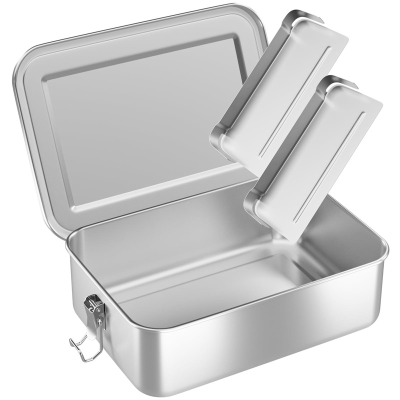 WELLGRO Stainless Steel Square Containers - 550 ml 850 ml