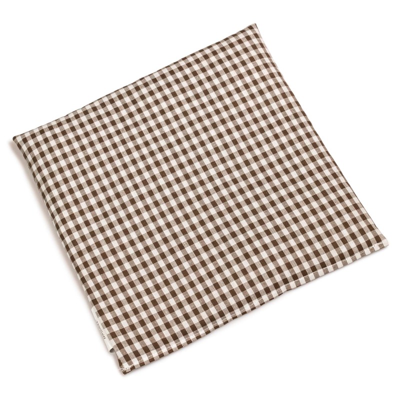 Heated Wheat Cushion 19 x 19 cm Brown / White