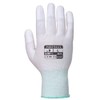 Portwest PU Fingertip Glove, Size: XS, Colour: White, A121WHRXS