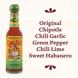 Cholula Hot Sauce Variety Pack, Product of Mexico, Gift Set Includes Six 5 Fl Oz Signature Cholula Hot Sauces for Eggs, Pizza, Mexican Dishes, and More, 30 fl oz